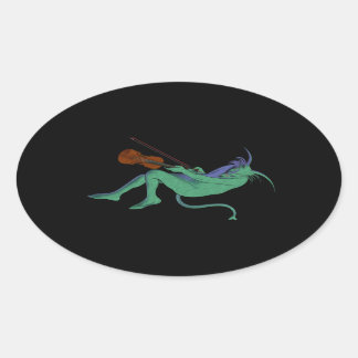 グリーンデビルソロイストステッカー（4カウント） 楕円形シール