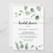グリーンデライトユーカリブライダルシャワー 招待状 (正面)