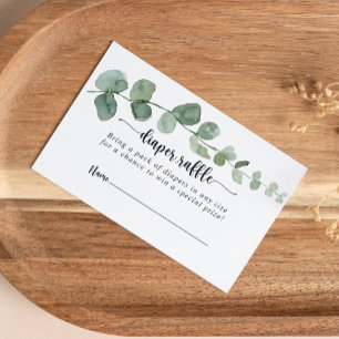 グリーンデライトユーカリプタスオムツラッフルチケット エンクロージャーカード