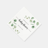 グリーンデライトユーカリプタスベビーシャワーナプキンス スタンダードカクテルナプキン (角)