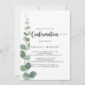 グリーンデライトユーカリプタス書道確認 招待状 (正面)