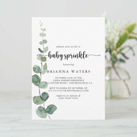 グリーンデライトユーカリベビー散水 招待状 (スタンド正面)