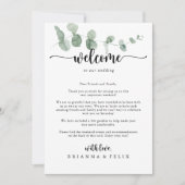 グリーンデライトユーカリ結婚のウェルカムレター (正面)