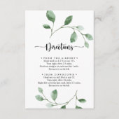 グリーンデライトユーカリ結婚の方向性 エンクロージャーカード (正面)