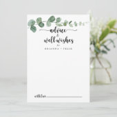 グリーンデライトユーカリ結婚の願い事 アドバイスカード (スタンド正面)