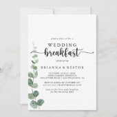 グリーンデライトユーカリ結婚ズブレックファースト 招待状 (正面)