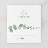 グリーンデライトユーカリ結婚プタス座席表 プレイスカード (外部開封)