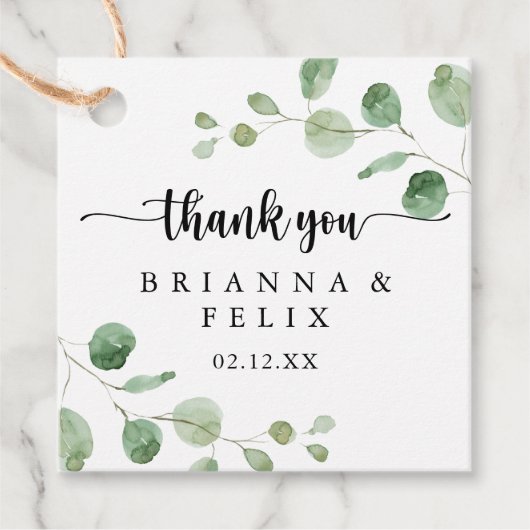 グリーンデライトユーカリ結婚プタス フェイバータグ (正面)