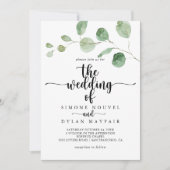 グリーンデライトユーカリ結婚プタス 招待状 (正面)