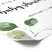 グリーンデライトユーカリ赤ちゃんシャワーウェルカム ポスター (角)