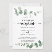 グリーンデライト ユーカリ ウェディング レセプション 招待状 (正面)