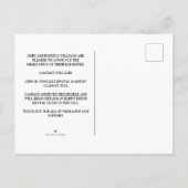 グリーンデンタルスクールフォトカスタム卒業式 案内ポストカード (裏面)