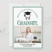 グリーンデンタルスクールフォトカスタム卒業式 案内状 (正面)