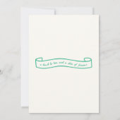 グリーントア描ル結婚式招待状 招待状 (裏面)