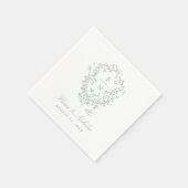 グリーントイル結婚ズ紙ナプキンスチノワセリーシック スタンダードカクテルナプキン (角)