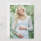 グリーントイレデジュイフローラフォトベビーシャワー 招待状 (裏面)