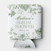 グリーントイレデジュイヴィンテージフローラブライダルシャワー 缶クーラー (裏面)