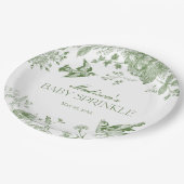 グリーントイレデジュイヴィンテージフローラベビー散布 ペーパープレート (アングル)