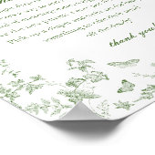 グリーントイレデジュウオムツマレディベビースシャワー ポスター (角)