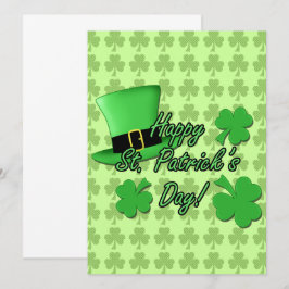 グリーントップハットシャムロックスセントパトリックスデイ招待状 招待状