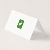 グリーントナカイエレガントーホリデーカード (裏面)