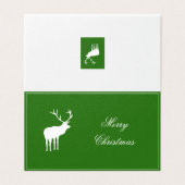 グリーントナカイエレガントーホリデーカード (外部フラット)