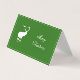 グリーントナカイエレガントーホリデーカード