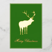 グリーントナカイエレガント金ゴールド 箔シーズンカード (正面)