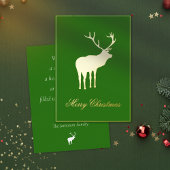 グリーントナカイエレガント金ゴールド 箔シーズンカード