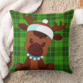 グリーントナカイ枕 クッション (ブランケット)