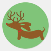 グリーントナディアダシュンドホリデイ封筒用シール ラウンドシール (正面)