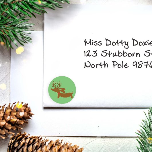 グリーントナディアダシュンドホリデイ封筒用シール ラウンドシール