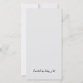 グリーントナリーフラットクリスマスグリーティングカード サンキューカード (裏面)