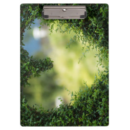 グリーントピアリーハート クリップボード