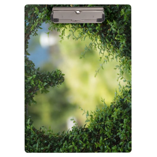 グリーントピアリーハート クリップボード (正面)