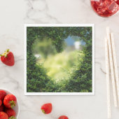 グリーントピアリーハート スタンダードランチョンナプキン (インサイチュ)