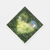 グリーントピアリーハート スタンダードランチョンナプキン (角)