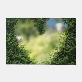 グリーントピアリーハート ドアマット