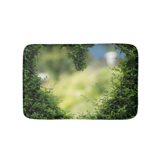 グリーントピアリーハート バスマット (正面)