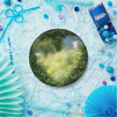 グリーントピアリーハート ペーパープレート (パーティー)