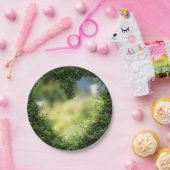 グリーントピアリーハート ペーパープレート (パーティー)