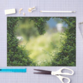 グリーントピアリーハート 薄葉紙 (クラフト)