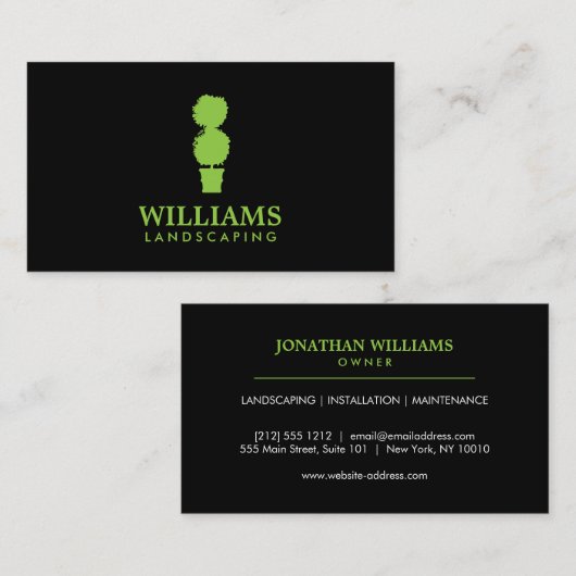 グリーントピアリープラントII造園名刺 名刺 (正面/裏面)