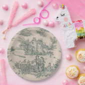 グリーントフランスのイルキャンバス紙プレート ペーパープレート (パーティー)