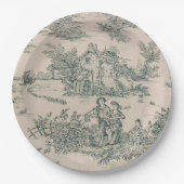 グリーントフランスのイルキャンバス紙プレート ペーパープレート (正面)