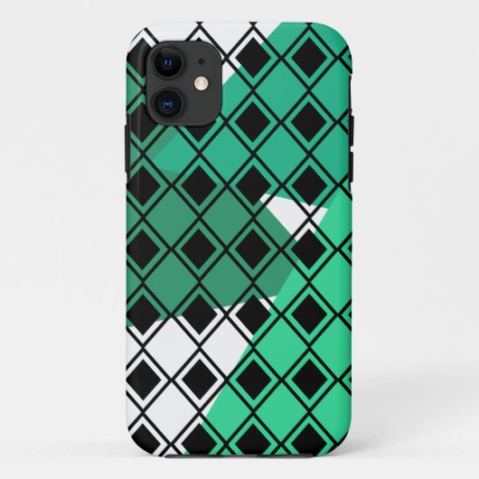 グリーントライアングルハーレクイン Case-Mate iPhoneケース (裏面)