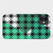 グリーントライアングルハーレクイン Case-Mate iPhoneケース (裏面(横))