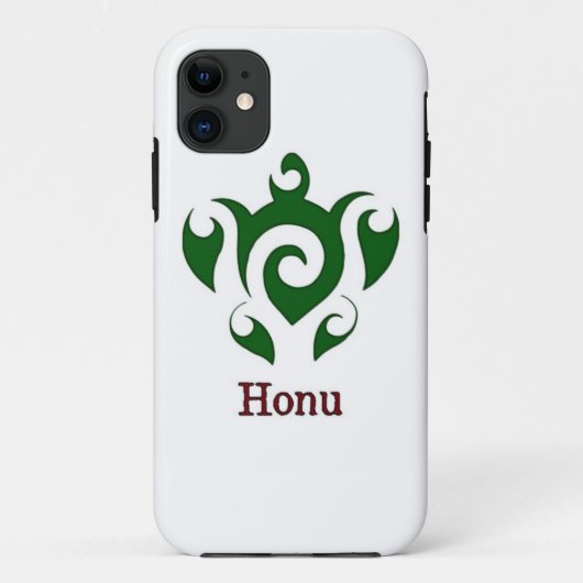 グリーントライバルハワイアンシータートルケースメイトiPhone Case-Mate iPhoneケース (裏面)