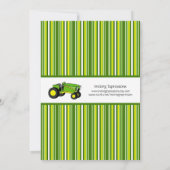 グリーントラクタバースデーパーティ招待状 招待状 (裏面)