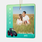 グリーントラクタメタルオーナメント セラミックオーナメント (左)